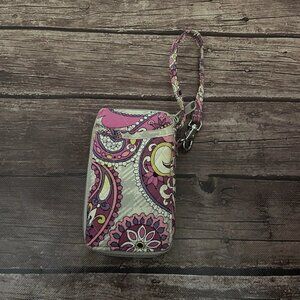 Vera Bradley Wristlet Paisley Meets Plaid Wallet Phone